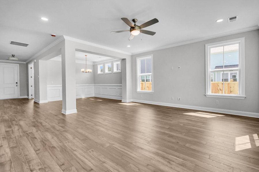 Spacious, unfurnished interior of a new home in Tidewater at Lakes of Cane Bay, Summerville (Image 21).