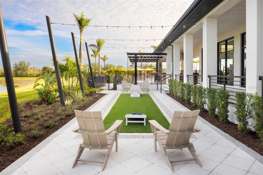Exterior details and patio area of a home in Wellen Park, Venice (Image 26).