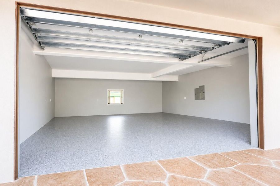 Oversized 3-Car Garage with Epoxy Floor