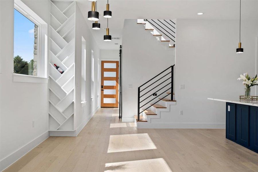 Furnished interior view inside a new home in , Manor (Image 8).