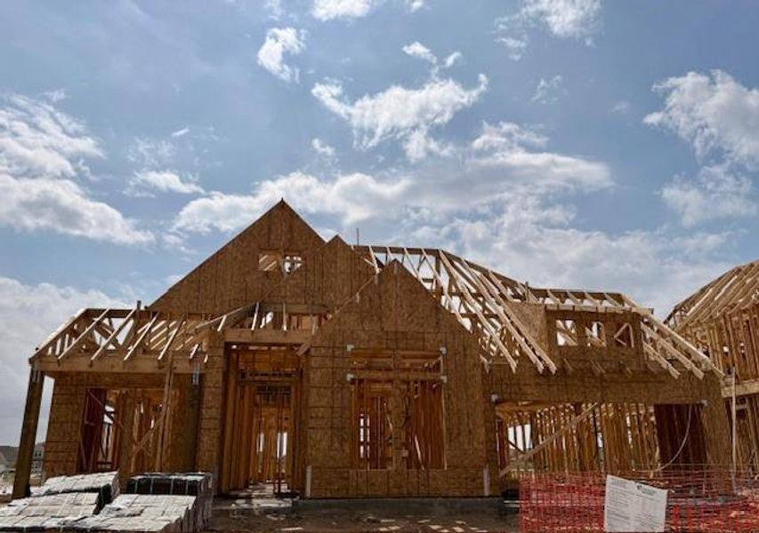 In-progress construction of a new home in The Meadows at Imperial Oaks, Spring, TX (Image 5).