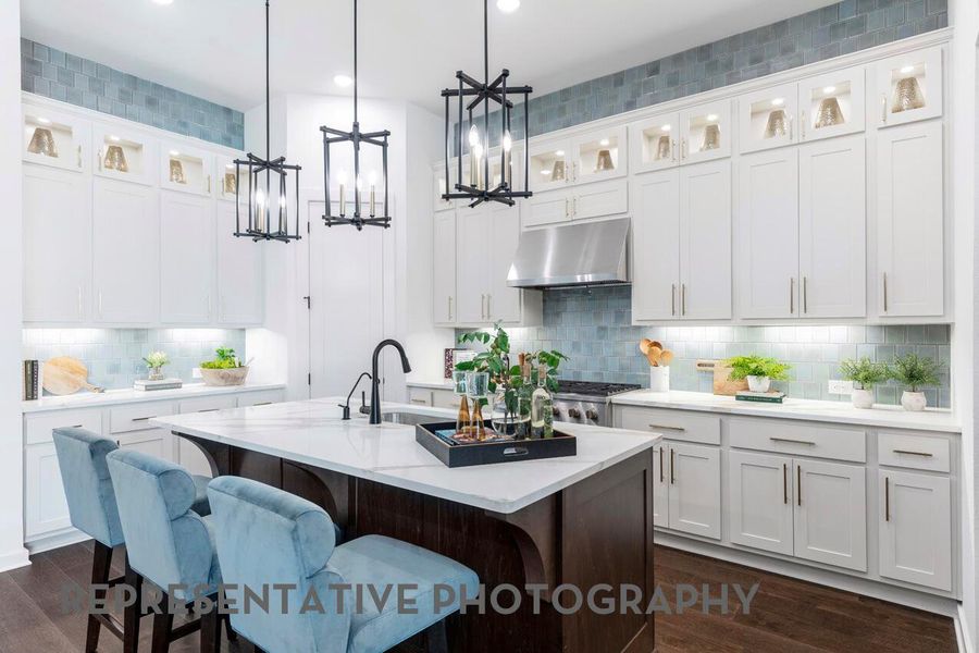 Furnished interior view inside a new home in Wolf Ranch, Georgetown (Image 36).