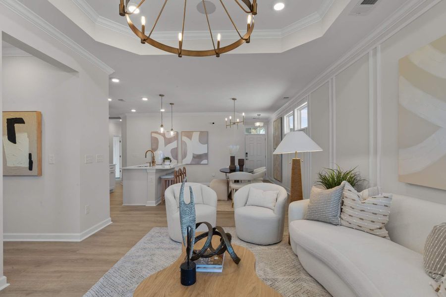 Representative furnished interior of a home built from the The Sunflower by Chesapeake Homes in Terrapin, Leland (Image 46).