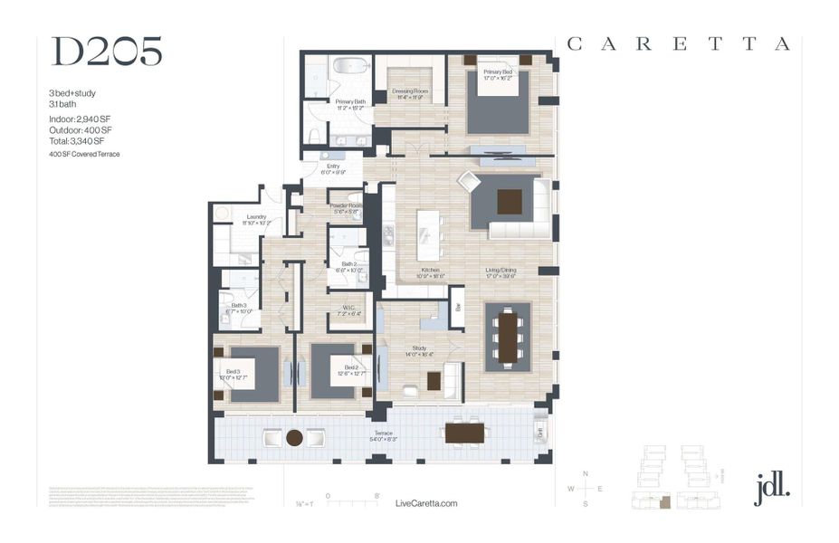 2D floor plan layout of this home in Caretta, Juno Beach, FL (Image 3). 2D floor plan layout of this home in Caretta, Juno Beach, FL (Image 3).