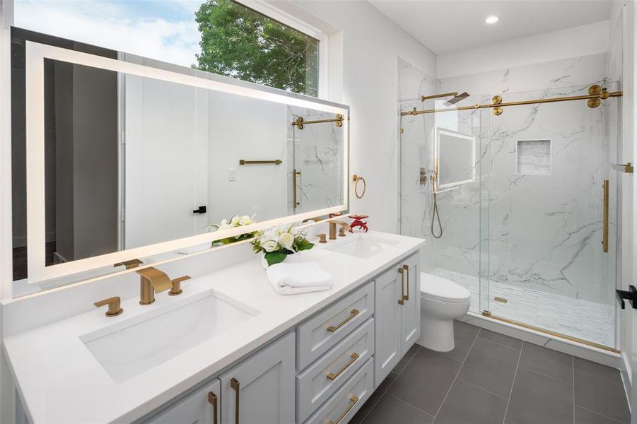 Furnished interior view inside a new home in , Dallas (Image 37).