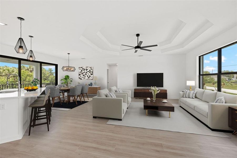 Furnished interior view inside a new home in , Port Charlotte (Image 5). Furnished interior view inside a new home in , Port Charlotte (Image 5).