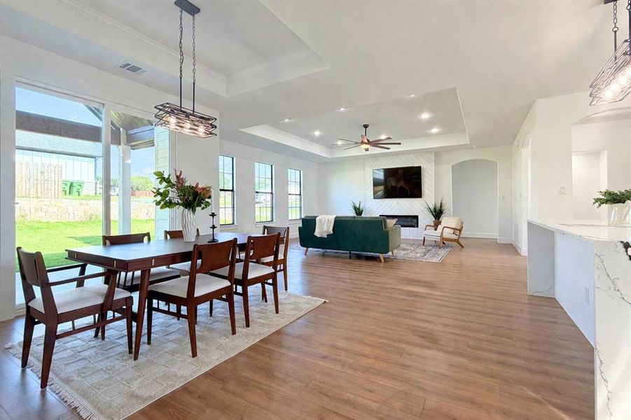 Furnished interior view inside a new home in , Granbury (Image 10). Furnished interior view inside a new home in , Granbury (Image 10).