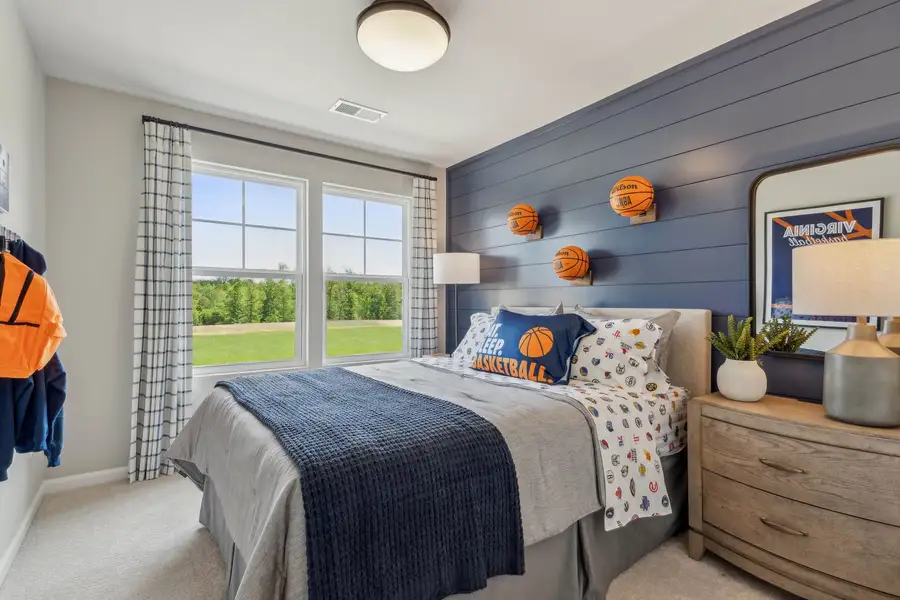 Representative furnished interior of a home built from the The Rutledge by Stanley Martin Homes in Essence at Trinity Townhomes, Columbia (Image 7).
