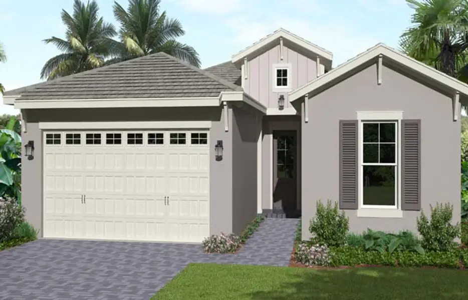 Representative exterior photo of a completed home built from the Aster II by Minto Communities in Westlake, Loxahatchee, FL (Image 4).