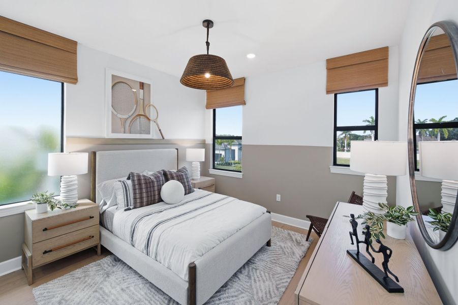 Representative furnished interior of a home built from the Scarlett by DiVosta in The Reserve at Eastpointe, Palm Beach Gardens (Image 10).