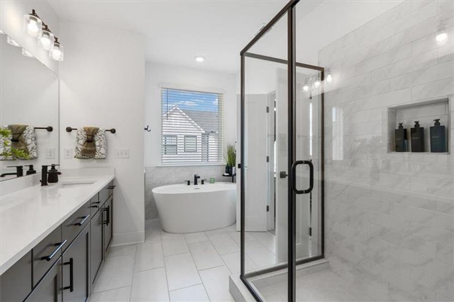 Furnished interior view inside a new home in , Roswell (Image 22).