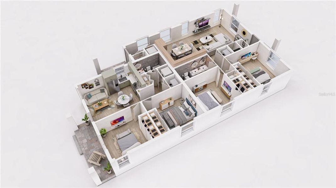 2D floor plan layout of this home in , St. Petersburg, FL (Image 6).
