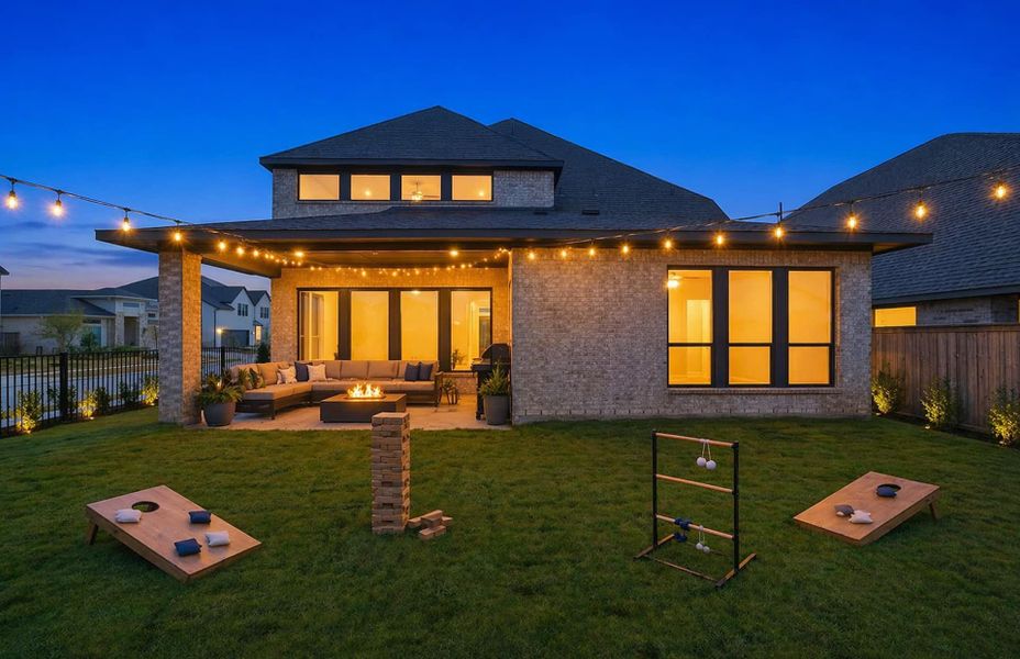 Exterior details and patio area of a home in Bridgeland 50′, Cypress (Image 3). Exterior details and patio area of a home in Bridgeland 50′, Cypress (Image 3).