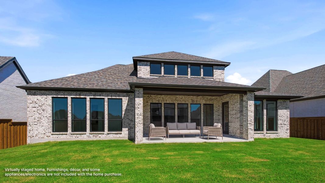 Exterior details and patio area of a home in Terraces, Rockwall (Image 2). Exterior details and patio area of a home in Terraces, Rockwall (Image 2).