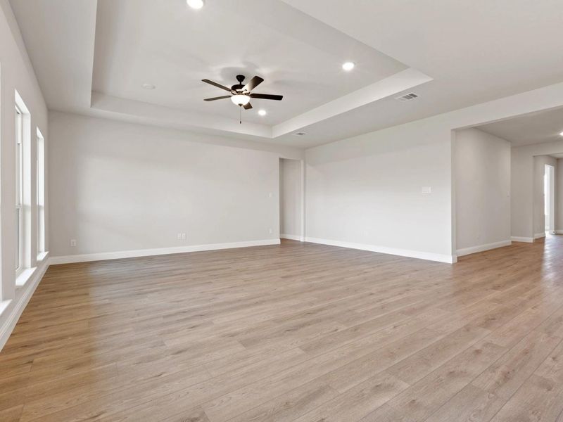 Representative unfurnished interior of a home built from the The Harrison C by Davidson Homes LLC in Waverly Estates, Josephine (Image 17). Representative unfurnished interior of a home built from the The Harrison C by Davidson Homes LLC in Waverly Estates, Josephine (Image 17).