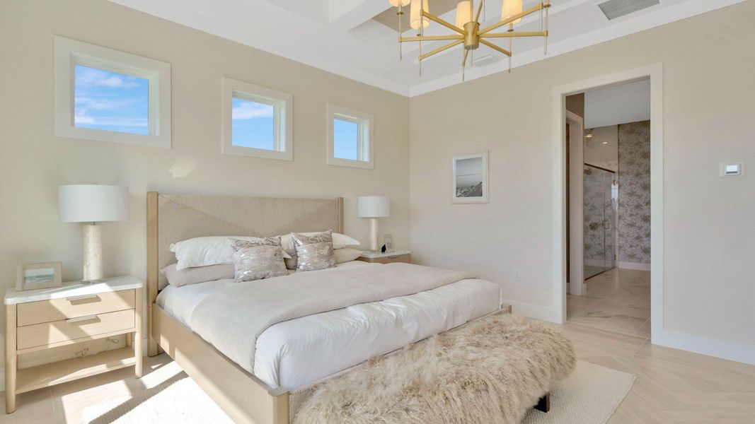 The Primary Bedroom of another Grand Sabal Model which is available at Serengeti.