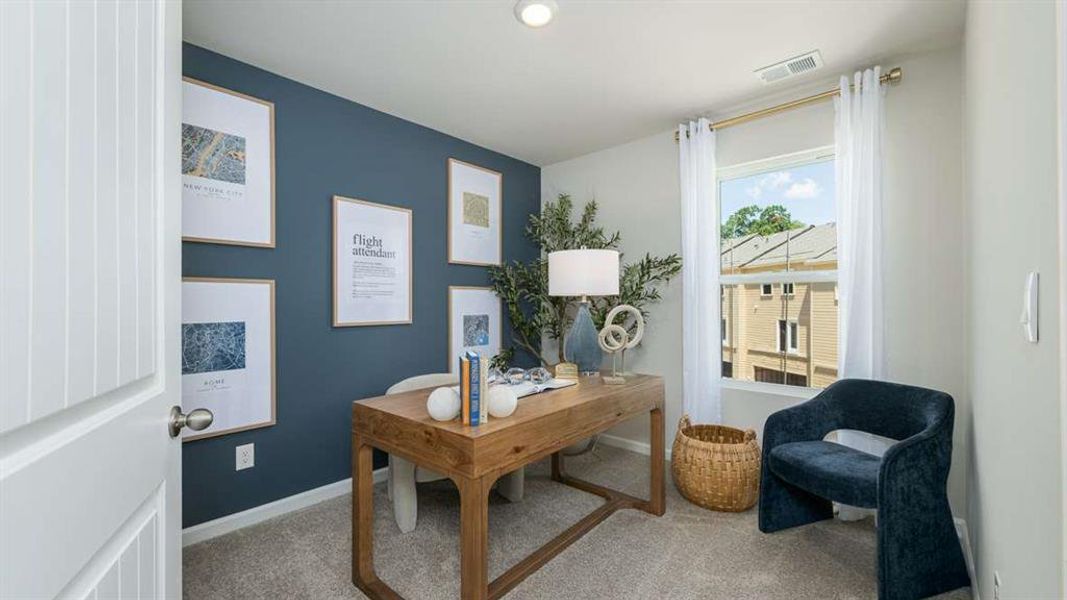 Furnished interior view inside a new home in Townes at Asbury, Hapeville (Image 25).