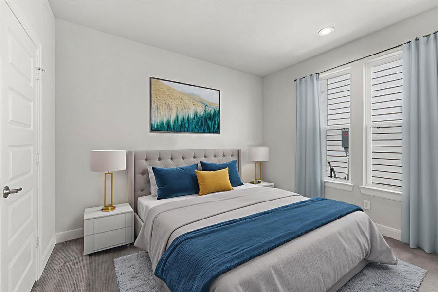 Furnished interior view inside a new home in The Corner At Buffalo Pointe, Houston (Image 13). Furnished interior view inside a new home in The Corner At Buffalo Pointe, Houston (Image 13).