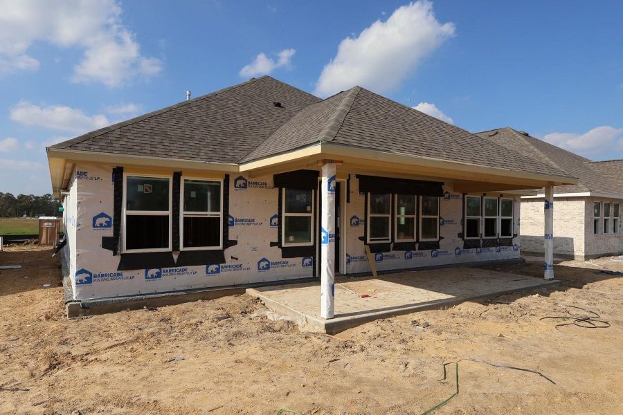 Backyard with covered patio - still under construction!