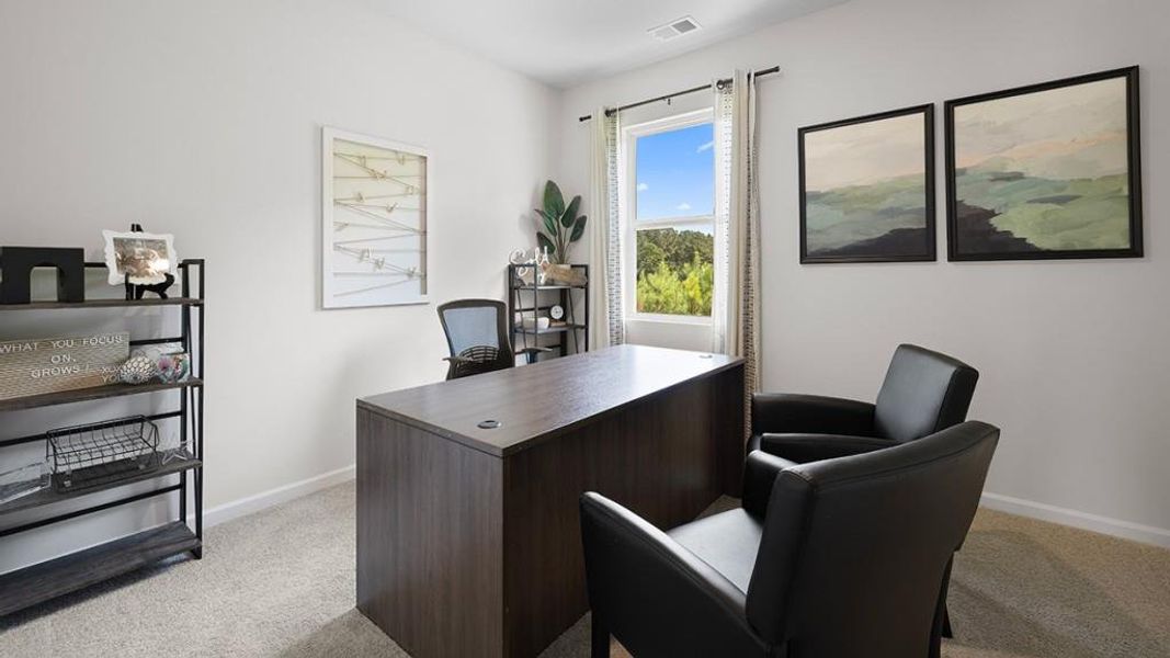 Furnished interior view inside a new home in Oaks at Cedar Grove, Fairburn (Image 11).