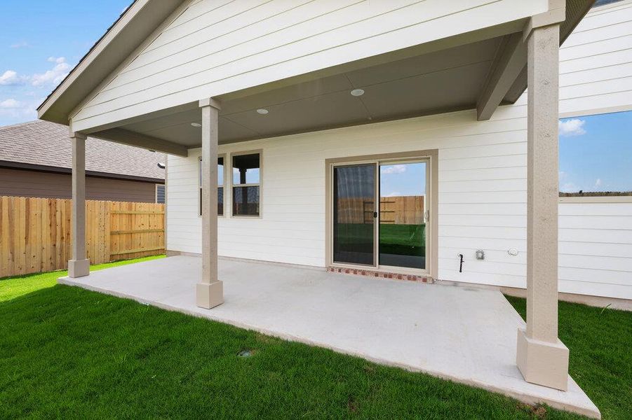 Exterior details and patio area of a home in Patterson Ranch, Georgetown (Image 3). Exterior details and patio area of a home in Patterson Ranch, Georgetown (Image 3).