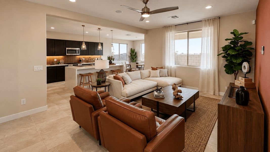 Representative furnished interior of a home built from the Flagstaff by William Ryan Homes in Alta Vida at Westpark, Buckeye (Image 6).