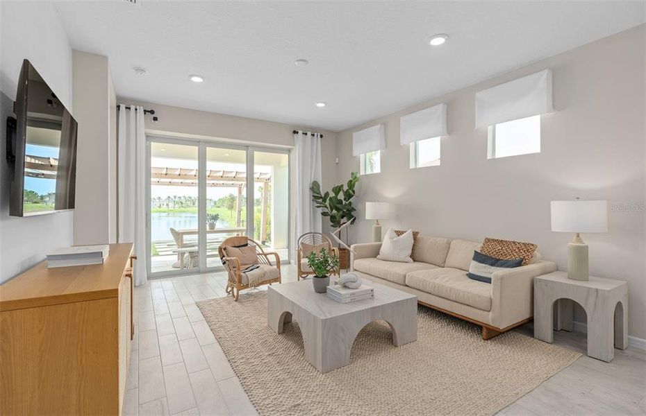 Furnished interior view inside a new home in Del Webb Minneola, Minneola (Image 8). Furnished interior view inside a new home in Del Webb Minneola, Minneola (Image 8).