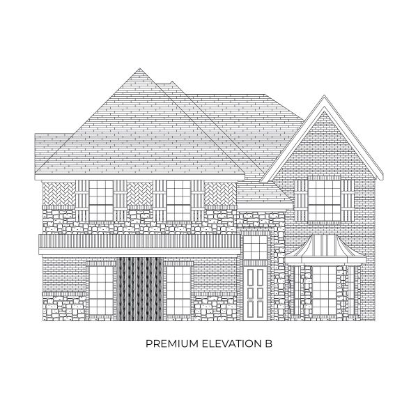 Representative rendering of the exterior for the Princeton FSW (w/Game) by First Texas Homes (Image 3).