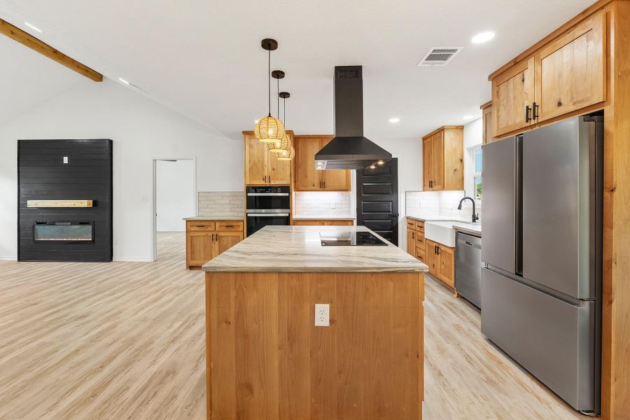 Furnished interior view inside a new home in , Point Blank (Image 32).