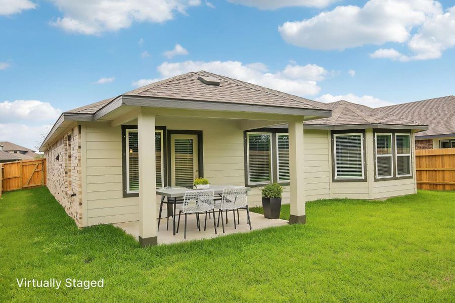 Front exterior of a new home in Massey Oaks - Premier Series, Pearland, TX, highlighting curb appeal (Image 25). Front exterior of a new home in Massey Oaks - Premier Series, Pearland, TX, highlighting curb appeal (Image 25).