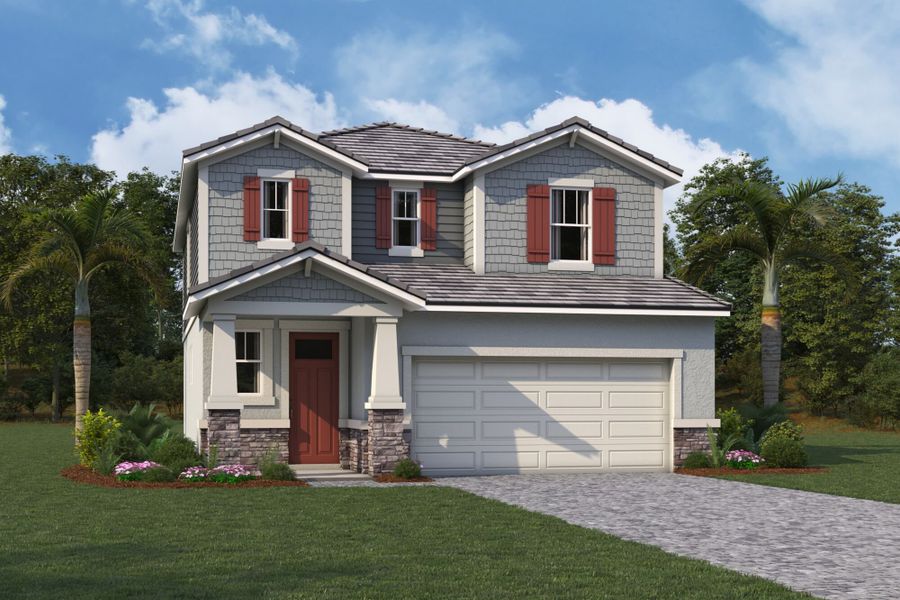 Representative exterior photo of a completed home built from the Woodruff by Mattamy Homes in Summerlit, Naples, FL (Image 2).