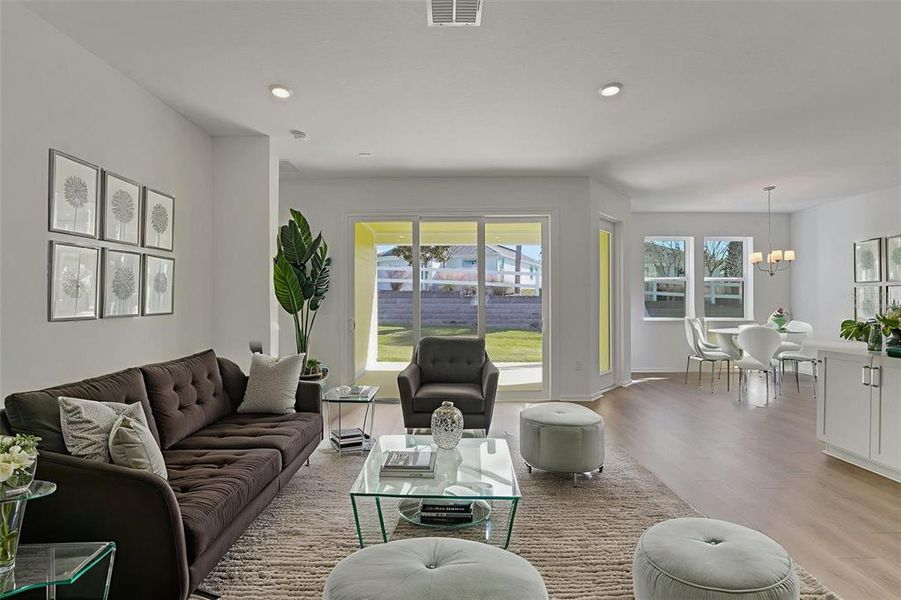 Furnished interior view inside a new home in Green Key Village, Lady Lake (Image 16).