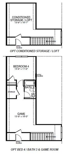2D floor plan layout of this home in Whitehawk Meadows, Travelers Rest, SC (Image 4).