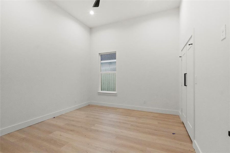 Unfurnished room featuring light hardwood / wood-style flooring