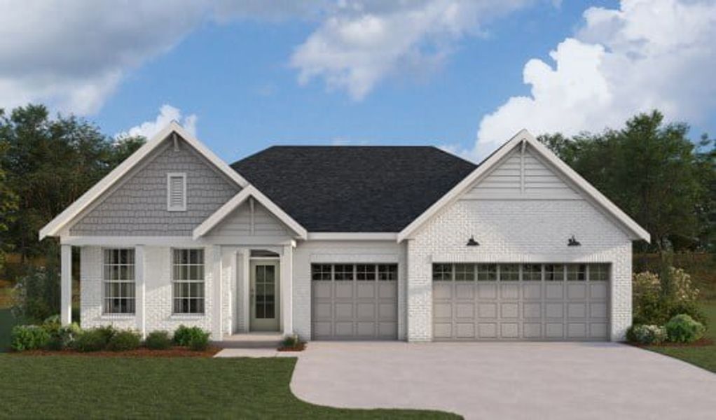 Representative exterior photo of a completed home built from the Emmett by Fischer Homes in Stonehaven, Hoschton, GA (Image 14).