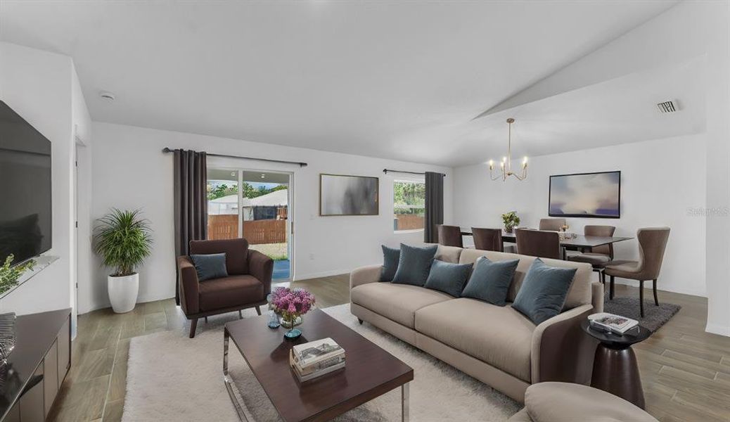 Furnished interior view inside a new home in , Kissimmee (Image 9). Furnished interior view inside a new home in , Kissimmee (Image 9).