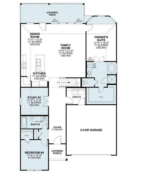 2D floor plan layout of this home in Sorella, Tomball, TX (Image 6). 2D floor plan layout of this home in Sorella, Tomball, TX (Image 6).