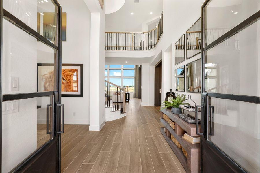 Furnished interior view inside a new home in Dunham Pointe 70', Cypress (Image 4).