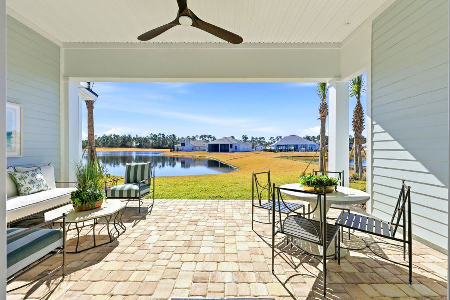 Exterior details and patio area of a home in Amelia National Country Club, Fernandina Beach (Image 3).