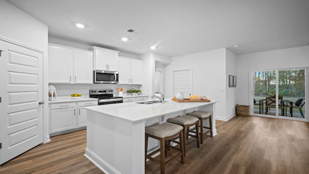 Representative furnished interior of a home built from the Cantey-exp by D.R. Horton in The Lakes at North Glynn, Brunswick (Image 10).