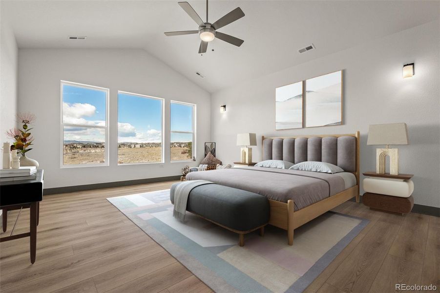 Furnished interior view inside a new home in Revel Crossing at Wolf Ranch - The Panorama Collection, Colorado Springs (Image 12).