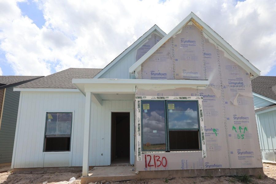 In-progress construction of a new home in Bridgeland Central: Emerald Heights - Landmark Row Collection, Cypress, TX (Image 5). In-progress construction of a new home in Bridgeland Central: Emerald Heights - Landmark Row Collection, Cypress, TX (Image 5).