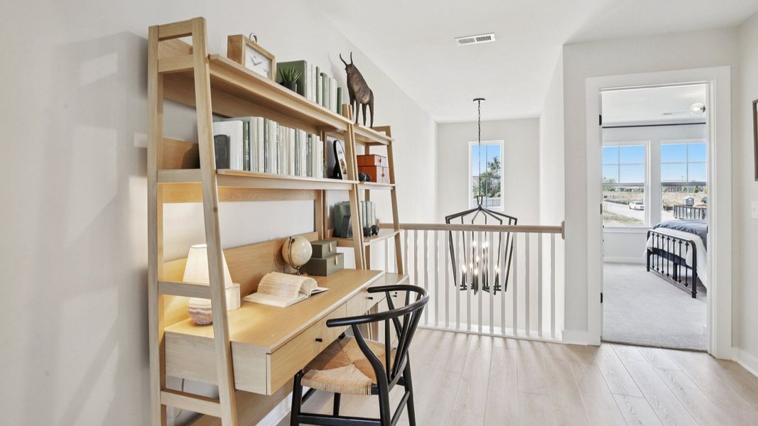 Representative furnished interior of a home built from the Lassiter by DRB Homes in Cottages of Bearwood, Mount Pleasant (Image 35).