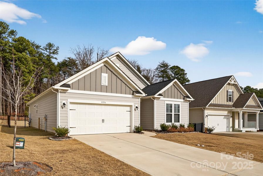 Front exterior of a new home in Villas at Sherrills Ford, Terrell, NC, highlighting curb appeal (Image 21).
