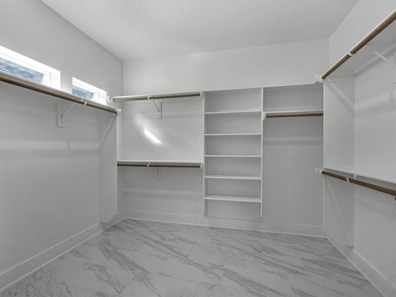 Primary walk in closet