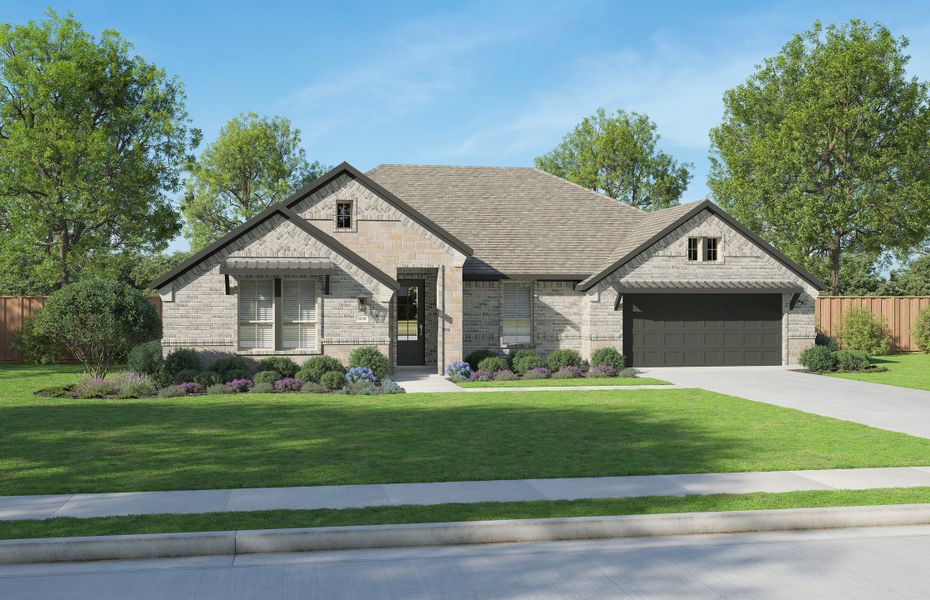 Representative exterior photo of a completed home built from the Glacier by Centre Living Homes in Haven Ranch, Waxahachie, TX (Image 5).