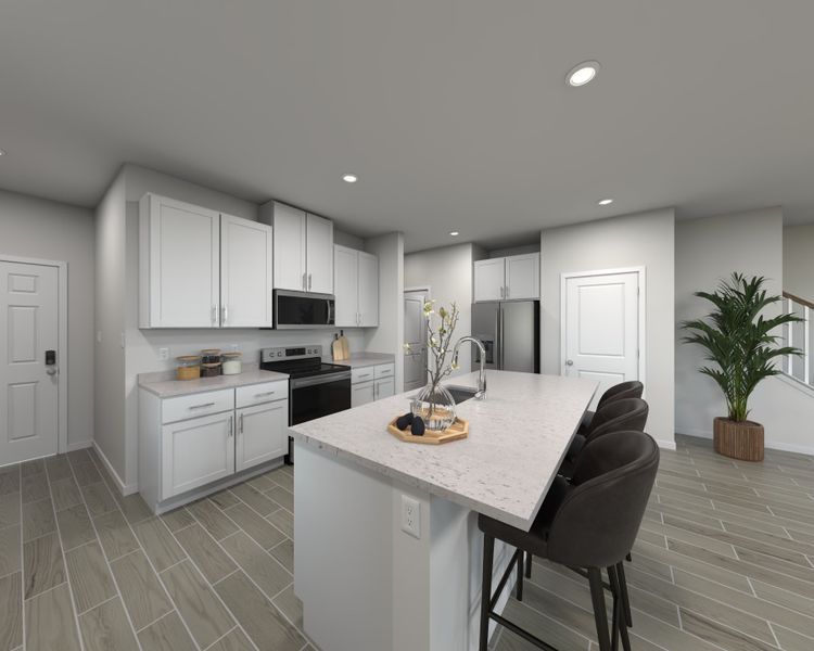 Furnished interior view inside a new home in The District at Oakleaf - The Grove, Middleburg (Image 6).