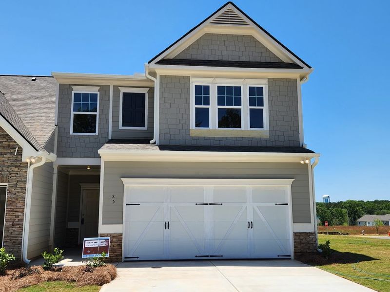 Representative exterior photo of a completed home built from the Springdale Townhome by Piedmont Residential in The Retreat at Browns Ridge, Newnan, GA (Image 27).