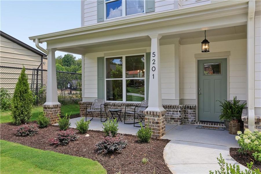 Exterior details and patio area of a home in , Flowery Branch (Image 26).