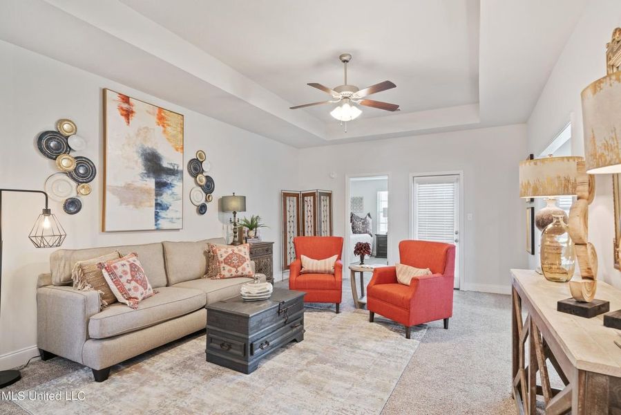 Representative furnished interior of a home built from the 1425 by Adams Homes in Sandy Creek, Pace (Image 5). Representative furnished interior of a home built from the 1425 by Adams Homes in Sandy Creek, Pace (Image 5).